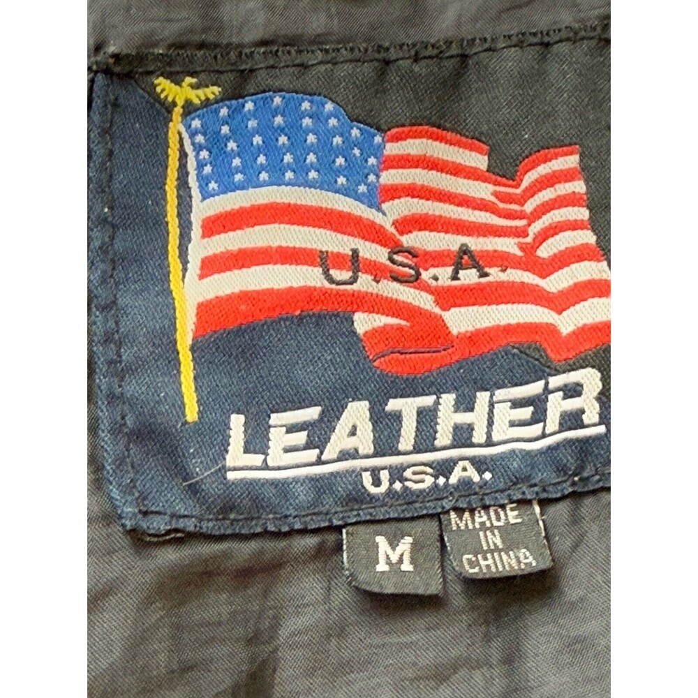 Vietnam Veteran Leather Vest Adult Medium Armed Forces Military - Picture 10 of 16